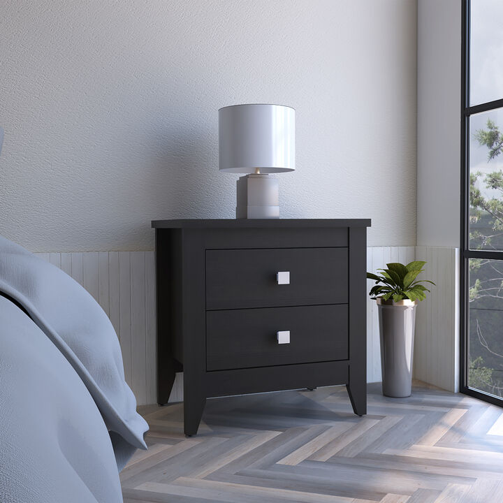 Streamdale Amara Nightstand, Two Shelves, Four Legs