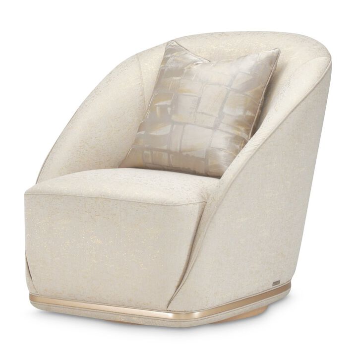 Michael Amini La Rachelle Swivel Chair - Gold Rush/Champagne