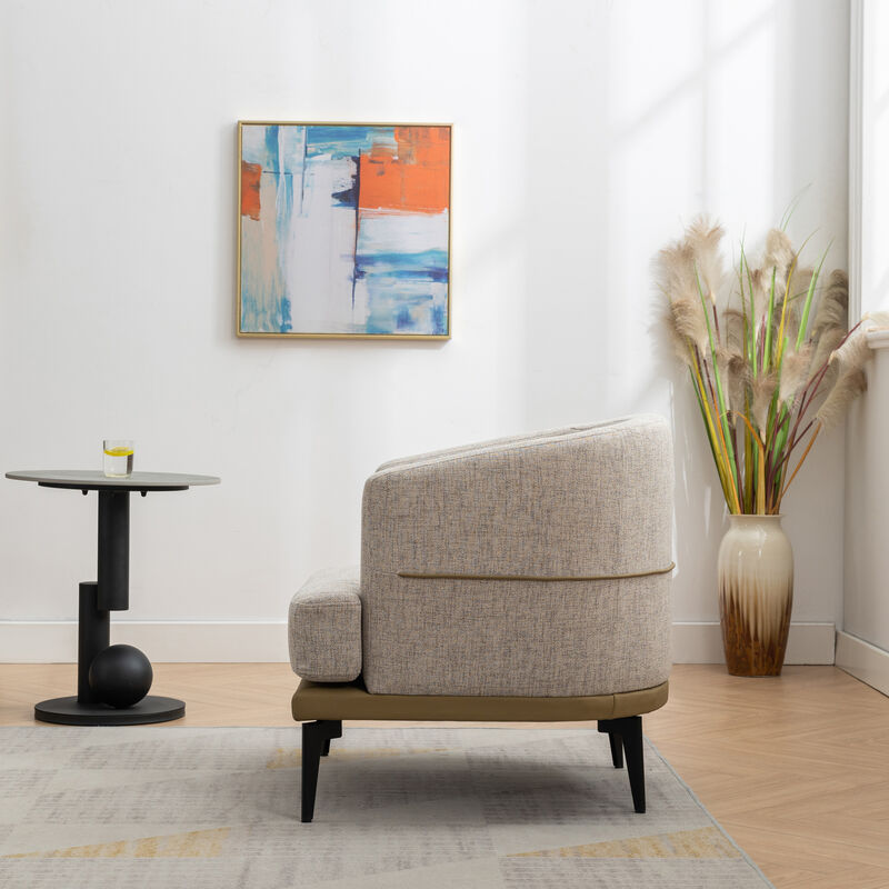 Merax Modern  Barrel Chair Upholstered Accent Chair
