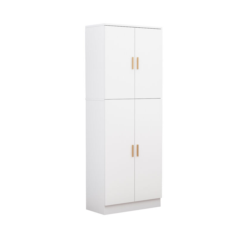 White Wooden Accent Bookcase, Sideboard, Storage Cabinet