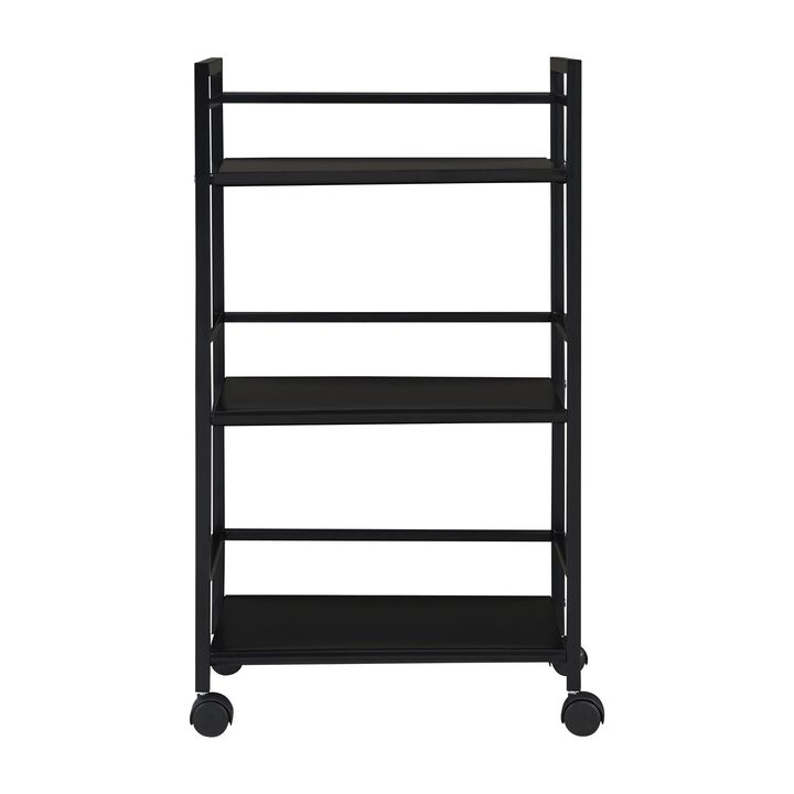 Ameriwood Home Marshall 3 Shelf Metal Rolling Utility Cart