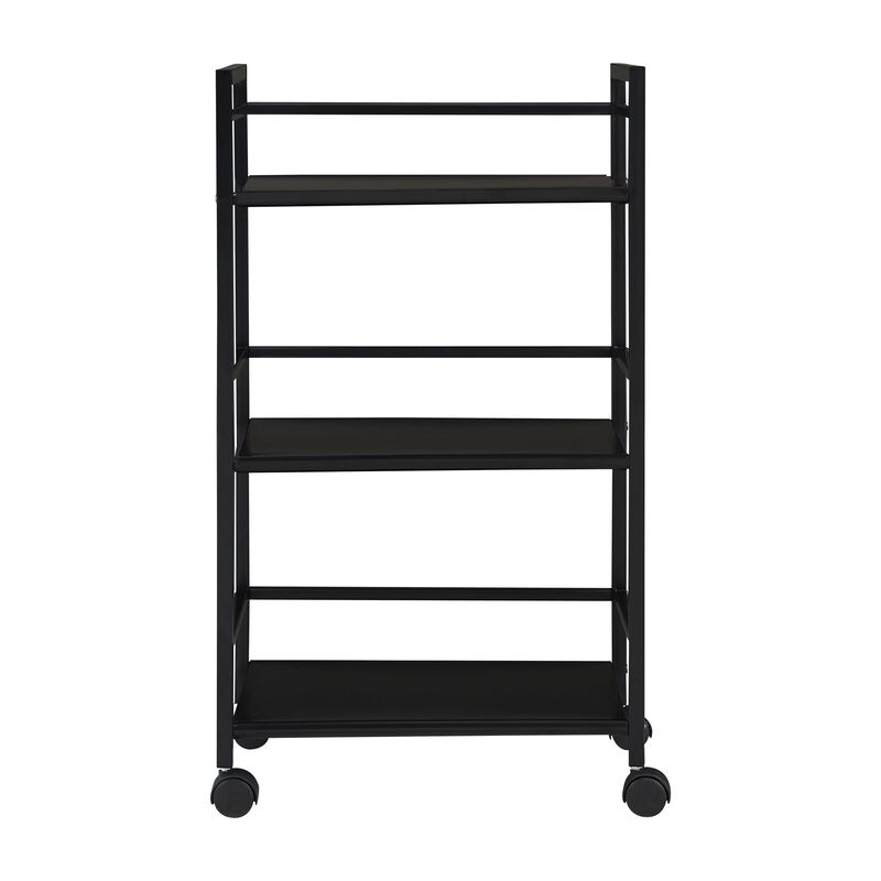 Ameriwood Home Marshall 3 Shelf Metal Rolling Utility Cart