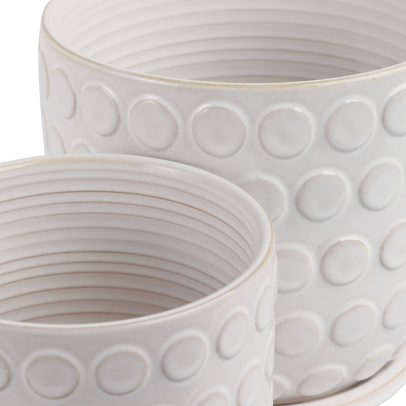 Bubbles Planter with Saucer
