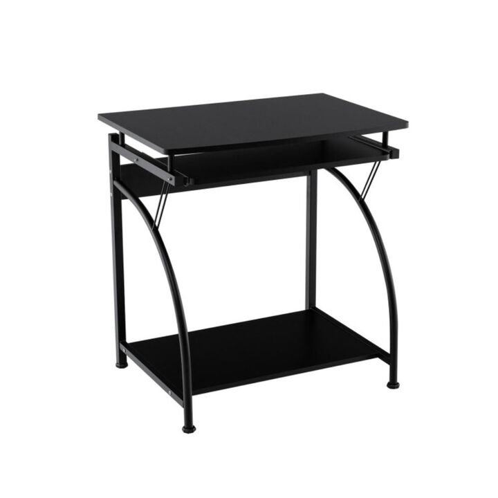 Hivvago 27.5 Inch Laptop Table Computer Desk for Small Spaces with Pull-out Keyboard Tray