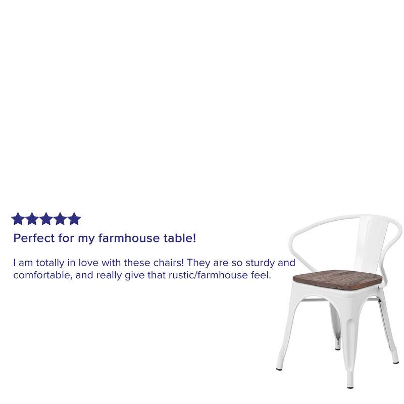 Metal/Wood Colorful Restaurant Chairs