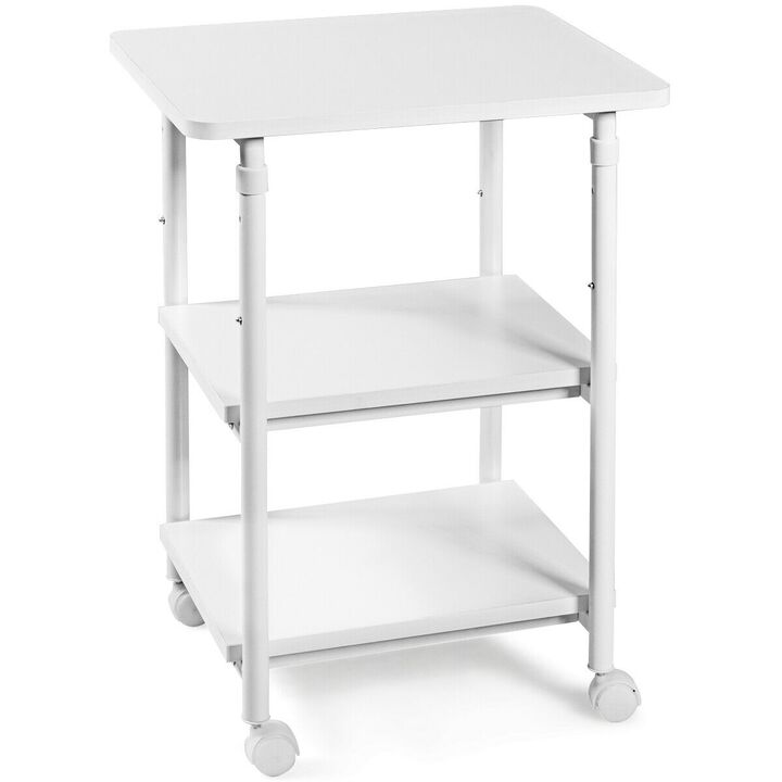 3-tier Adjustable Printer Stand with 360� Swivel Casters