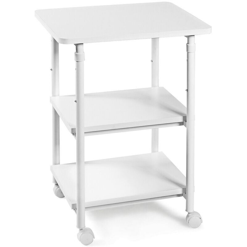 3-tier Adjustable Printer Stand with 360� Swivel Casters