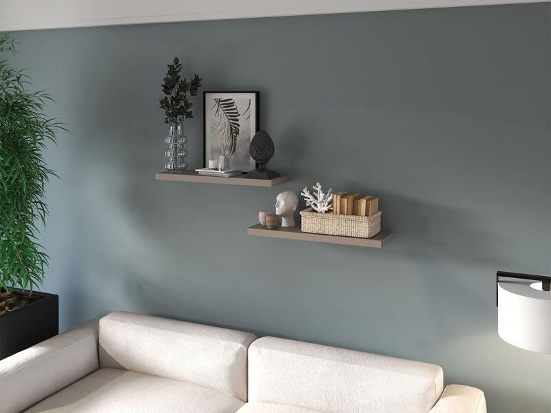 Floating Shelf Dallas, Living Room, Taupe