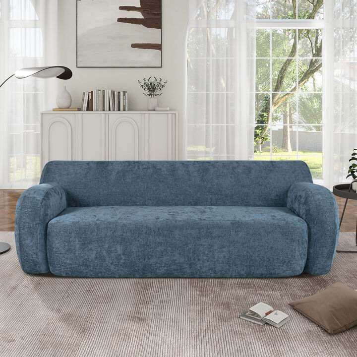 Merax Minimalist Curved Upholstered Sofa