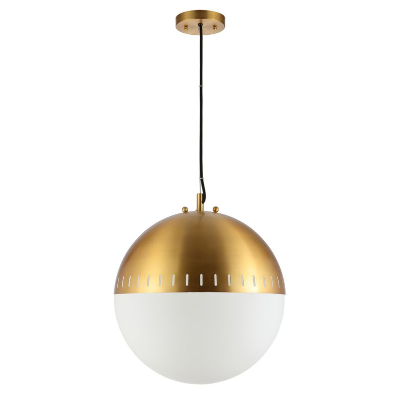 Remy Adjustable Iron/Glass Art Deco Mid-Century Globe LED Pendant