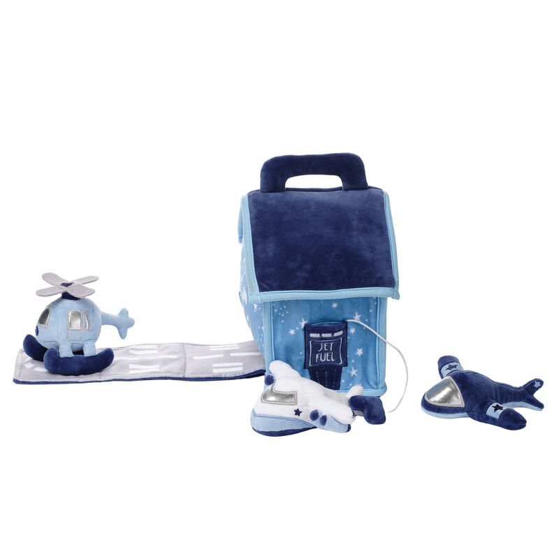 Bedtime Originals Interactive Airplane/Airport Plush Play Set with Stuffed Toys
