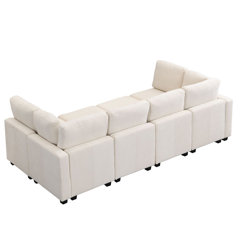 Merax  Sectional Sofa Sleeper Sofa Couch with USB Ports