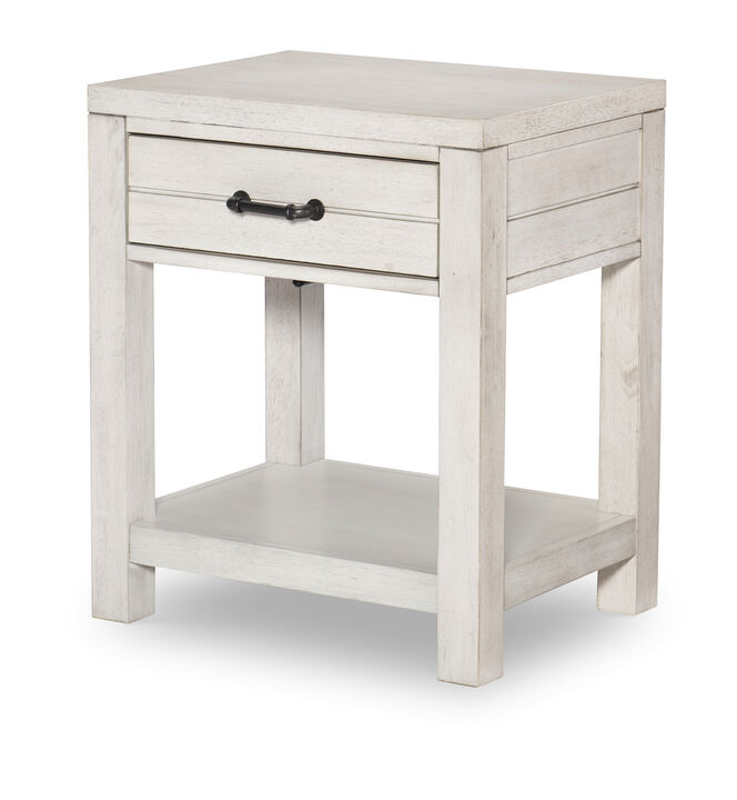 Summer Camp Open Nightstand in Stone Path Gray