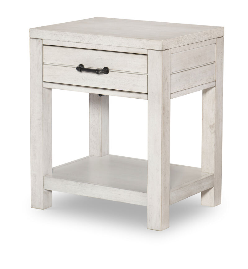 Summer Camp Open Nightstand in Stone Path Gray