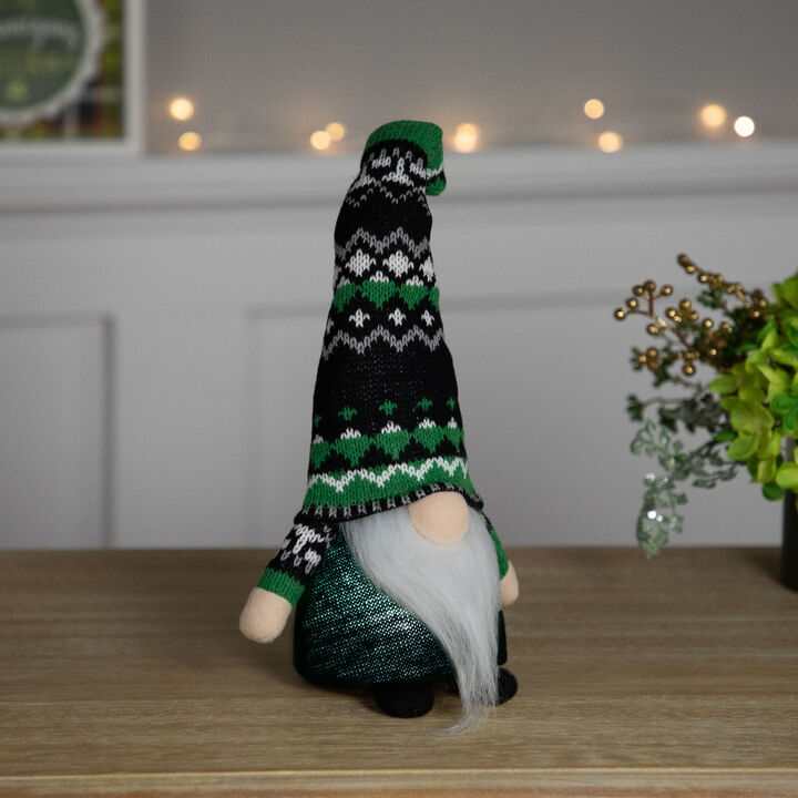 LED Lighted St. Patrick's Day Gnome - 11.5" - Green