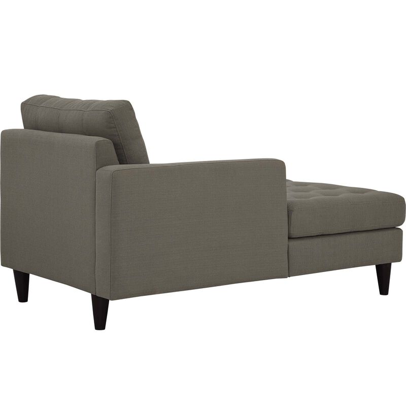 Modway Empress Mid-Century Modern Upholstered Fabric Corner Sofa In Oatmeal