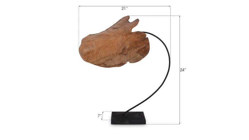 Carved Leaf Large Sculpture