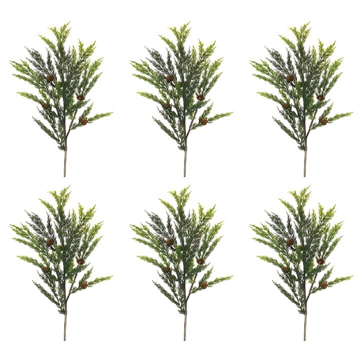 Set of 6 Pine Sprays for Holiday Wreaths and Seasonal Arrangements