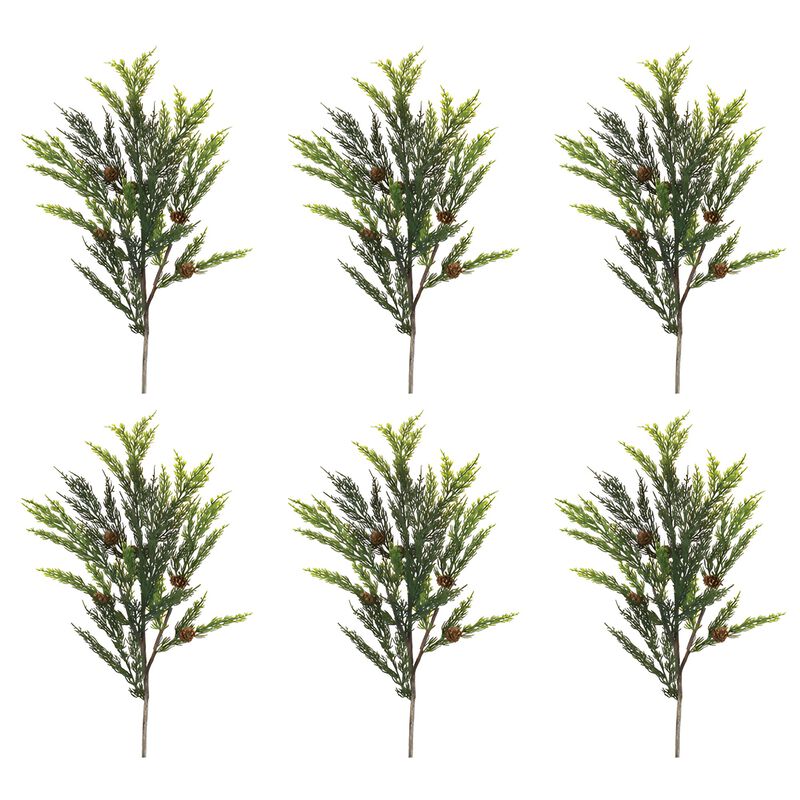 Set of 6 Pine Sprays for Holiday Wreaths and Seasonal Arrangements