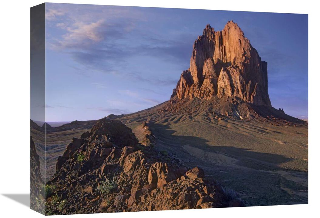 Shiprock, the basalt core of an extinct volcano, New Mexico-Canvas Art-16x12