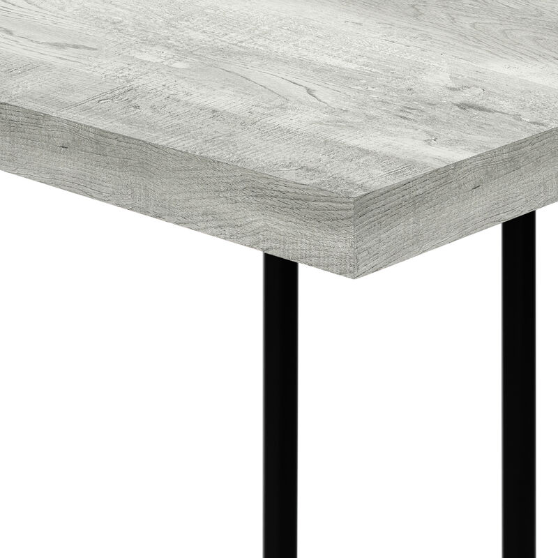 Monarch Specialties I 3631 Accent Table, C-shaped, End, Side, Snack, Living Room, Bedroom, Metal, Laminate, Grey, Black, Contemporary, Modern