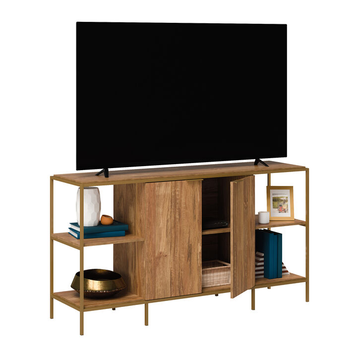 Modern TV Credenza in Sindoori Mango