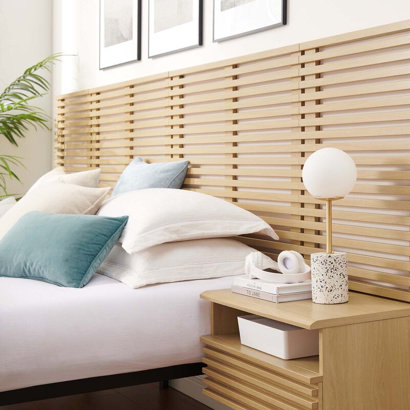 Modway - Render Wall Mount King Headboard and Modern Nightstands
