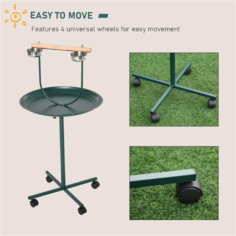 Bird Perch Stand, Adjustable Stand for Bird Cage or Outdoor Garden