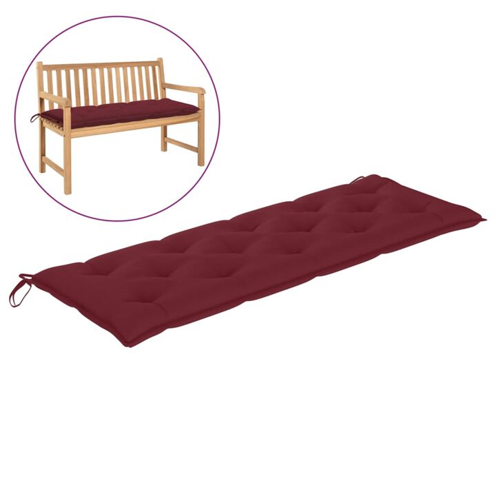vidaXL Garden Bench Cushion Wine Red 59.1"x19.7"x2.8" Fabric