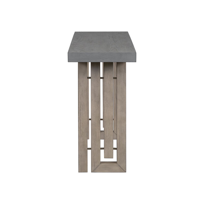 Merax ModernOak Veneer Rectangular Console Table