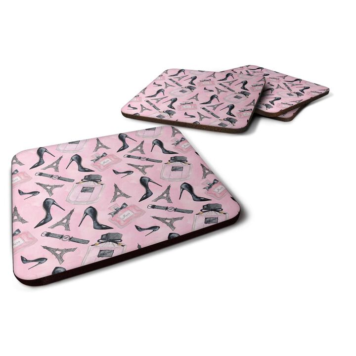 Caroline's Treasures Watercolor Fashion Diva Shoes and accessories Decorative coasters, 3.5, Multicolor