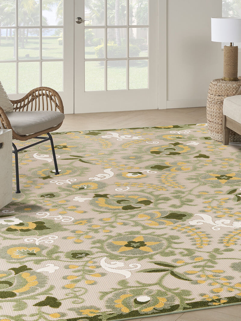 Aloha ALH17 Ivory/Green 6' x 9' Rug