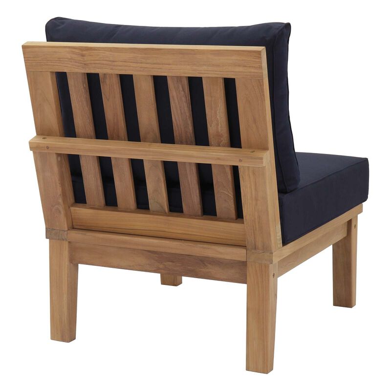Modway - Marina Armless Outdoor Patio Teak Sofa