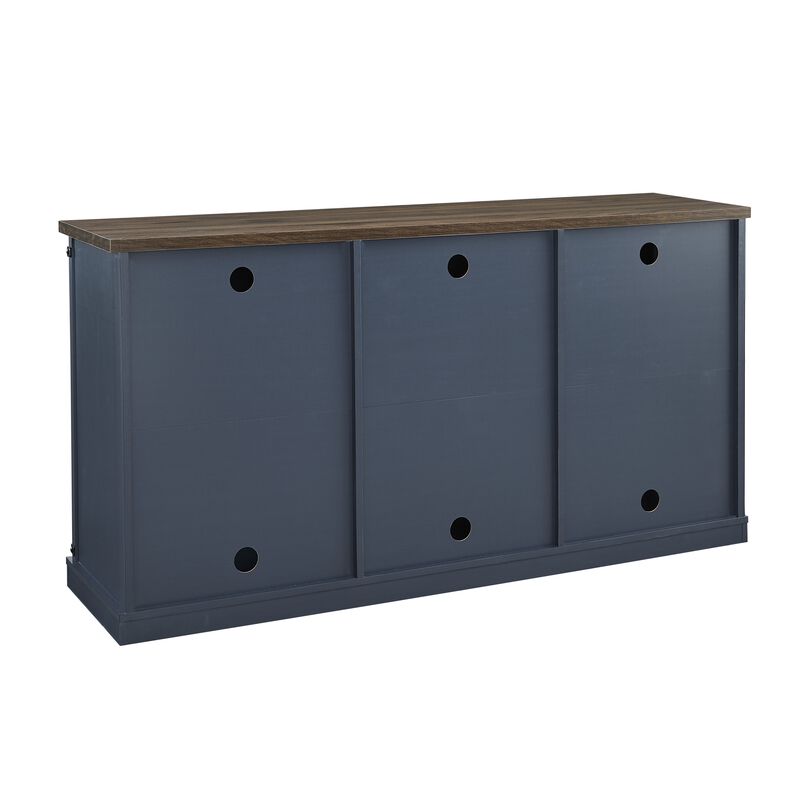 FESTIVO 58" Farmhouse Sliding Barn Door TV Stand - Fits TVs up to 65"