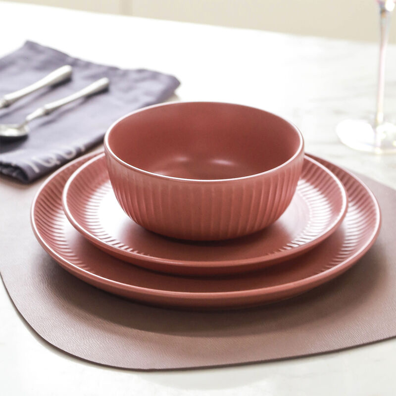 Stone Lain Logan Stoneware 12 Piece Dinnerware Set