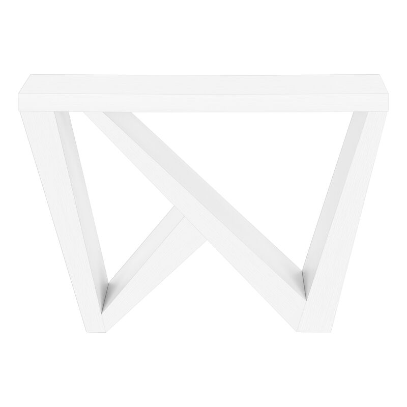 Monarch Specialties I 2429 Accent Table, Console, Entryway, Narrow, Sofa, Living Room, Bedroom, Laminate, White, Contemporary, Modern