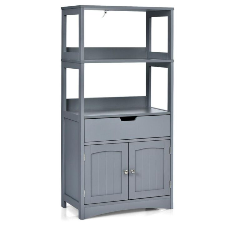 Hivvago Bathroom Storage Cabinet with Drawer and Shelf Floor Cabinet