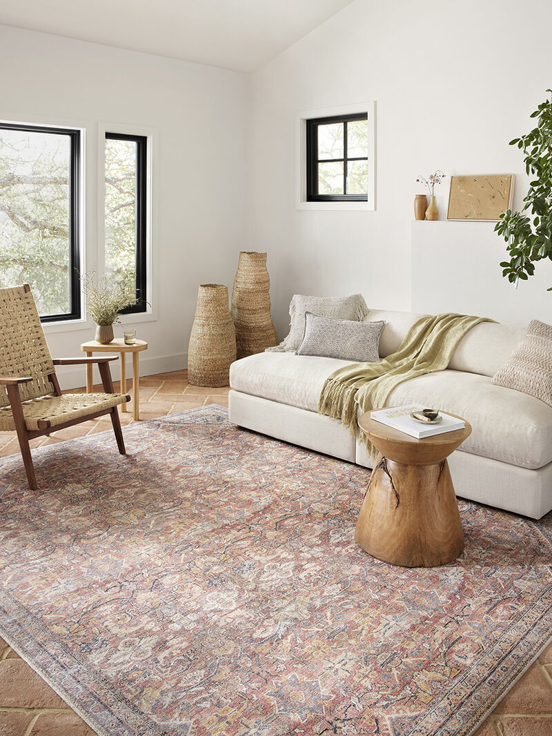 Adrian ADR02 Rust/Denim 3'6" x 5'6" Rug