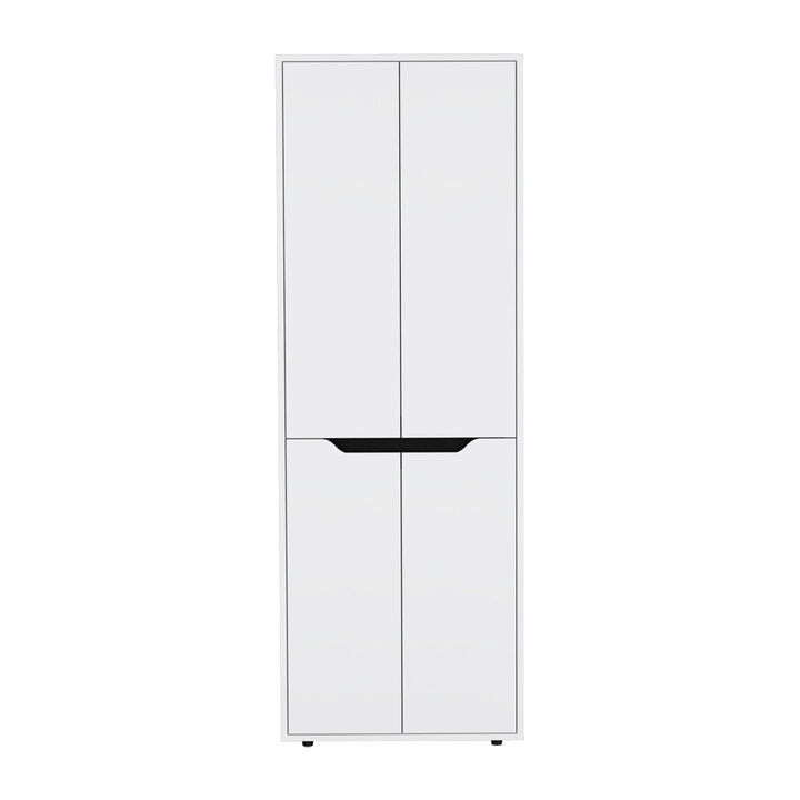 Multistorage Kitchen Pantry Hepler, Kitchen, White / Black
