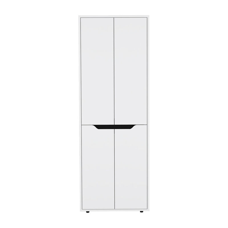 Multistorage Kitchen Pantry Hepler, Kitchen, White / Black