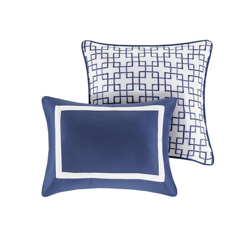 Belen Kox Navy Luxe 8 Piece Comforter Set, Belen Kox
