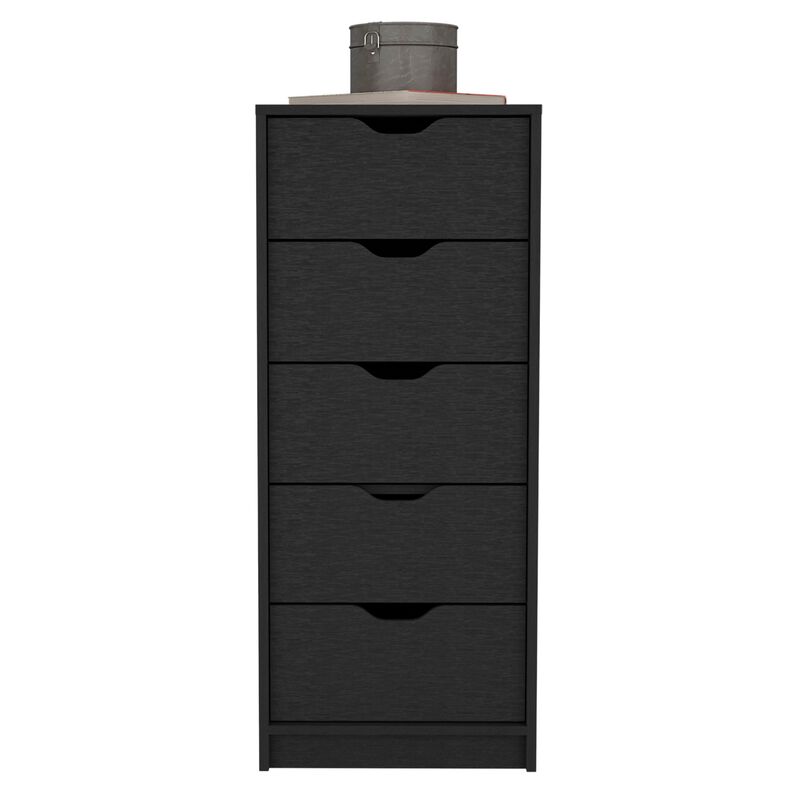 DEPOT E-SHOP Houma 5 Drawers Narrow Dresser, Slim Storage Chest of Drawers