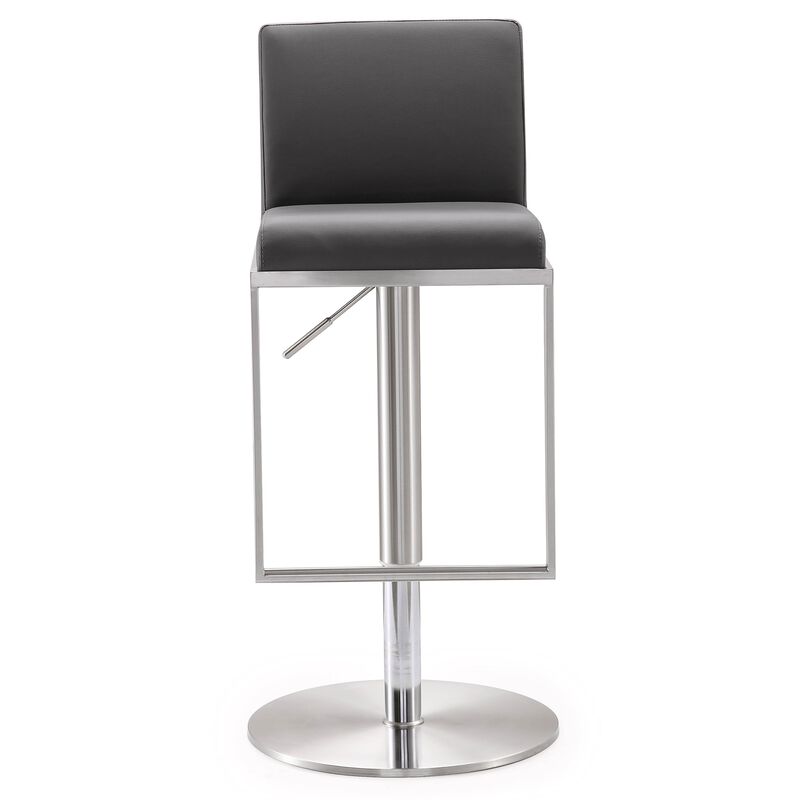 Amalfi White Performance Vegan Leather Adjustable Stool