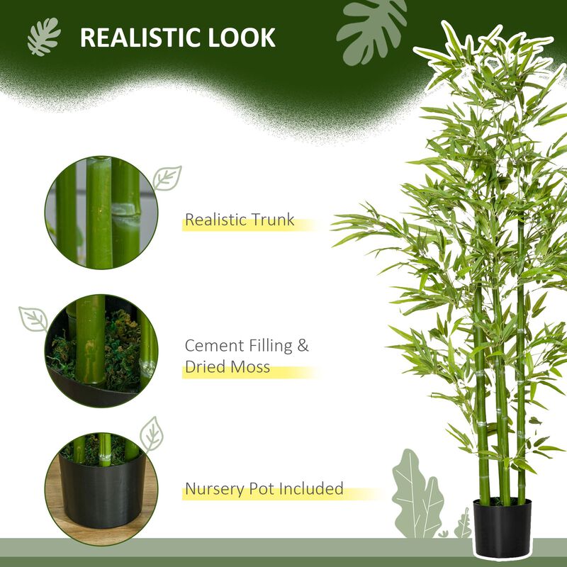 Tall Faux Bamboo: 5ft Artificial Tree for Indoor/Outdoor Decor