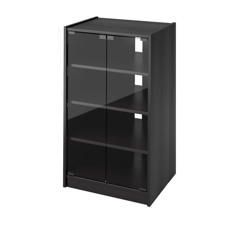 CorLiving Wide Ravenwood Black Component Stand