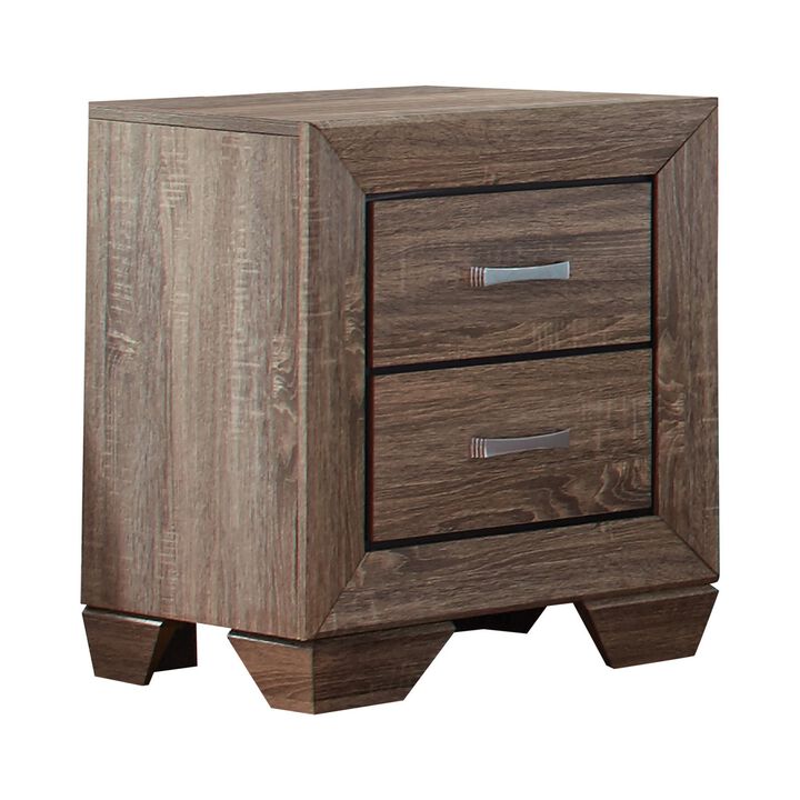 Coaster Home Furnishings Kauffman 2-Drawer Nightstand, Washed Taupe