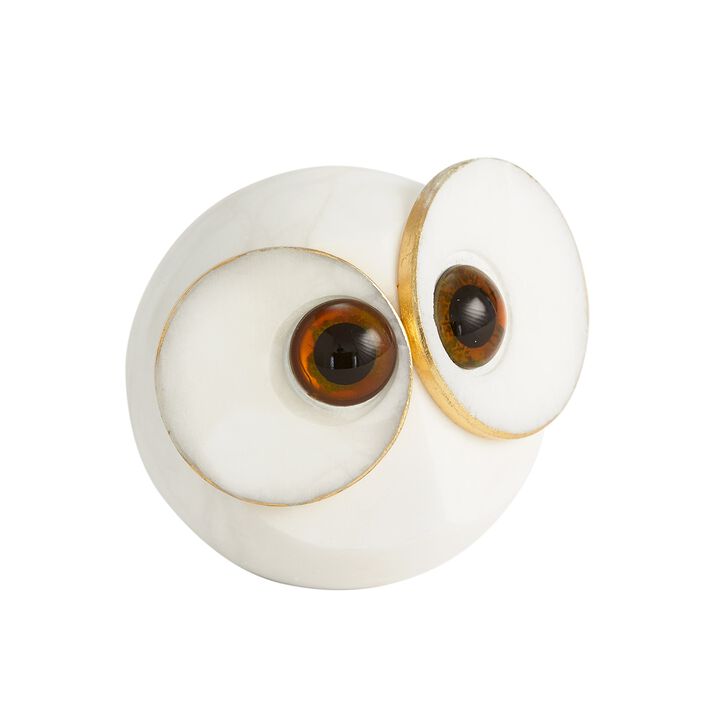 Alabaster Big Eyed Owl