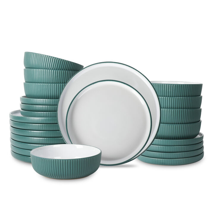 Christian Siriano Laro Stoneware 24 Piece Dinnerware Set