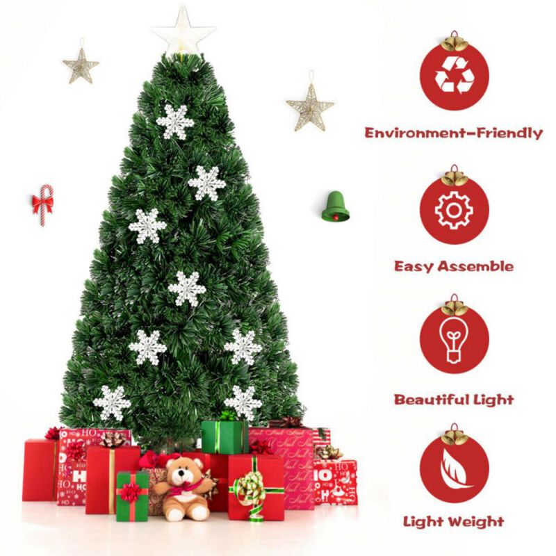LED Optic Artificial Christmas Tree with Snowflakes