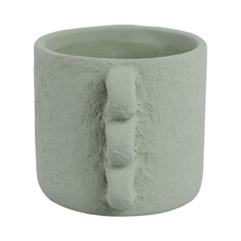 10" Green Handle Pottery Planter